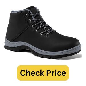 CARENURSE Mens Lightweight Hiking Boots Water Resistant Mid Ankle Work Casual Hiker Trekking Outdoor Boots Anti Slip Hiking Shoes