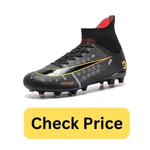 LIAOCXF Mens Soccer Cleats Football Boots Spikes Shoes High-Top Outdoor/Indoor Training Athletic Sneaker